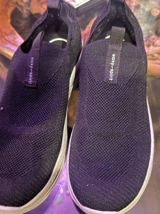 Easy Spirit Black Knit Slip-On Sneakers - Picture 1 of 5